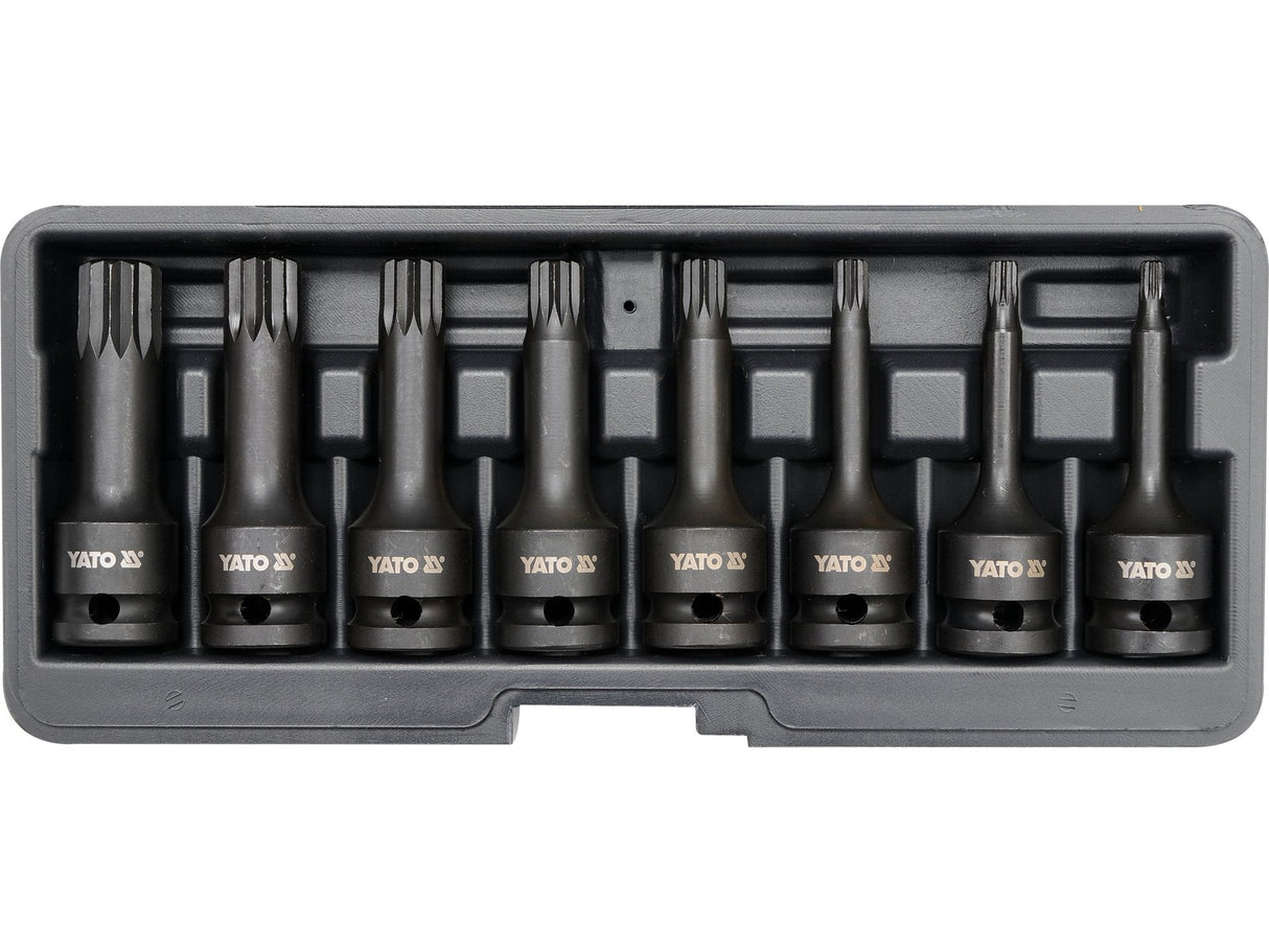 SET CHEI IMPACT, YATO YT-1069 8 BUC, M5-M18, 1/2, CRMO YATO - scule electrice si unelte profesionale - BricoMart