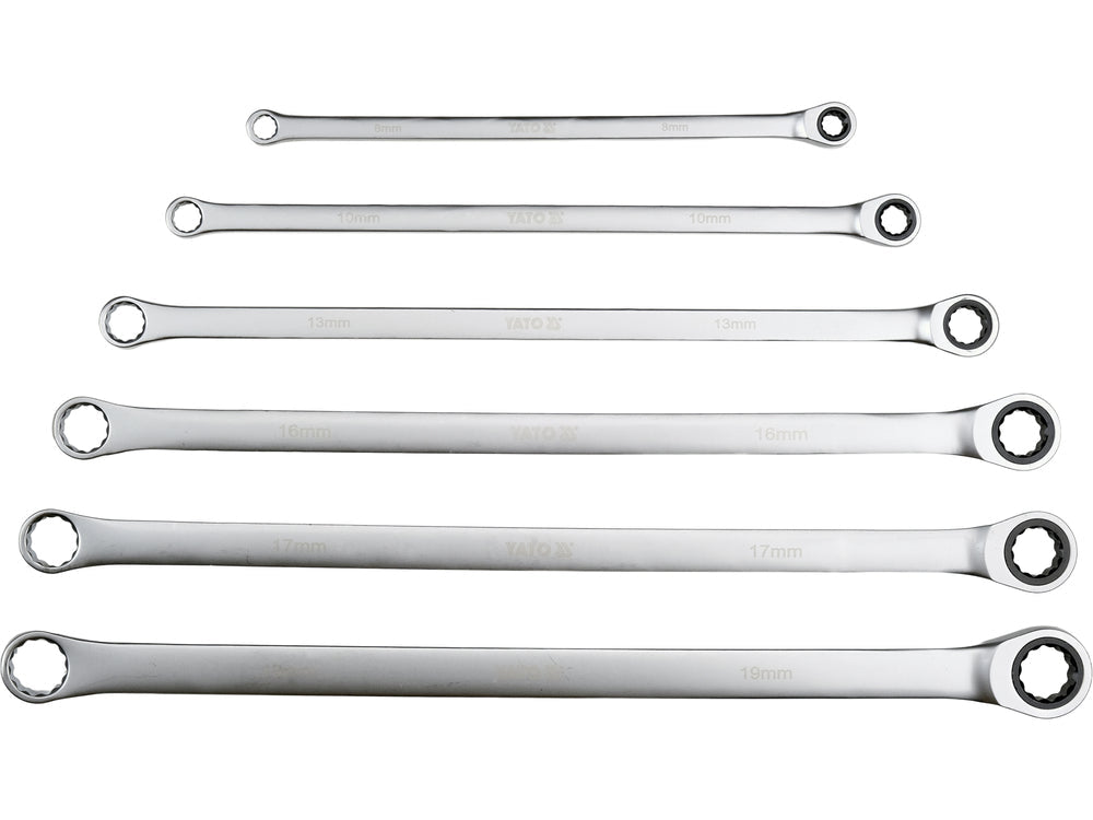 Set chei inelare lungi cu clichet 6 buc. YATO YT-50385 - imagine 3