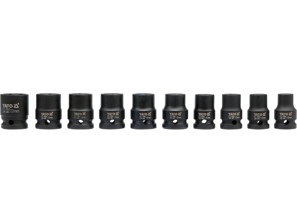 SET CHEI TUBULARE YATO YT-1025 DE IMPACT, 10-22MM YATO - scule electrice si unelte profesionale - BricoMart