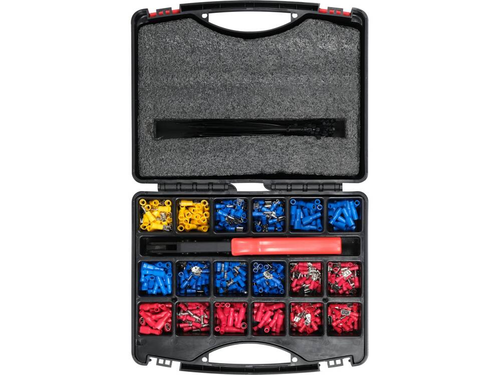 SET CONECTORI ELECTRICI YATO YT-068920 SI CLESTE DE SERTIZAT, 551 PIESE YATO - scule electrice si unelte profesionale - BricoMart