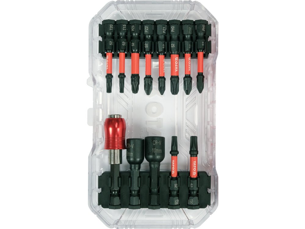 SET DE BIRURI DE IMPACT YATO YT - 04615 , 18 BUCĂȚI , oţel inoxidabil , hexagonal YATO - scule electrice si unelte profesionale - BricoMart