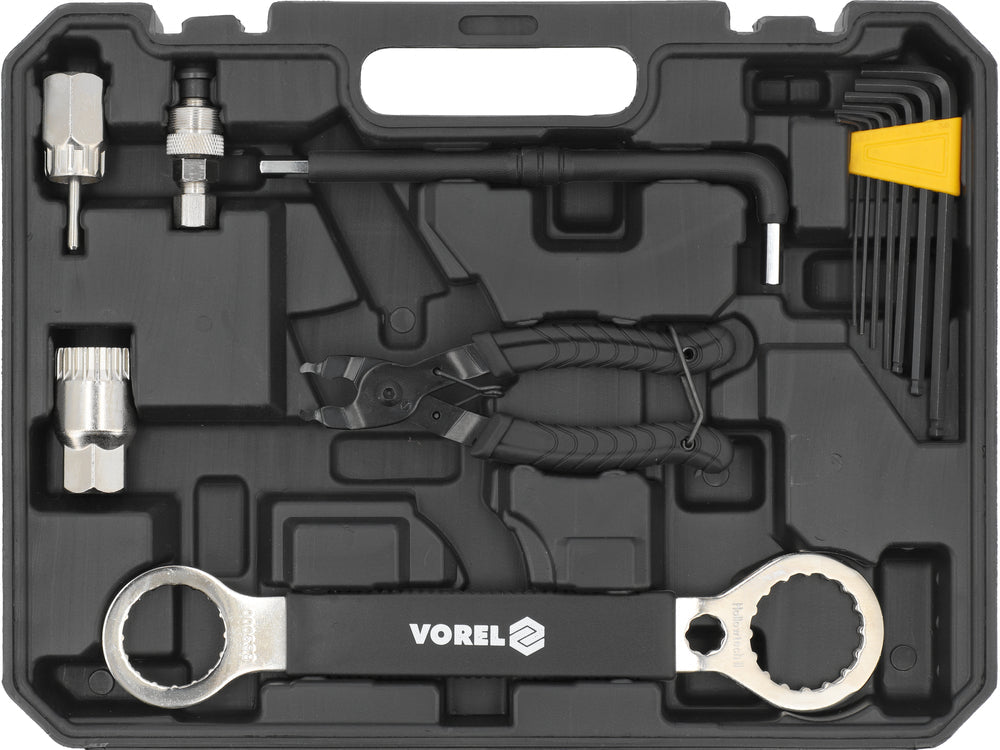 SET DE SCULE PENTRU BICICLETA, 30 PIESE Vorel 58770 Vorel - scule electrice si unelte profesionale - BricoMart