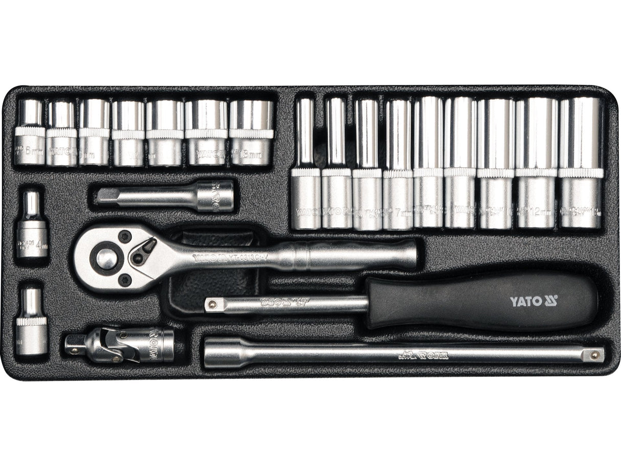 SET DE SCULE YATO YT-14421 1/4, SET DE 23 BUC. YATO - scule electrice si unelte profesionale - BricoMart