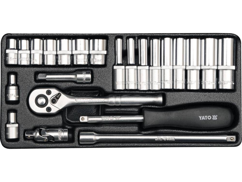 SET DE SCULE YATO YT-14421 1/4, SET DE 23 BUC. YATO - scule electrice si unelte profesionale - BricoMart