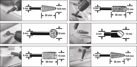 SET FREZE METAL YATO YT-61712 SI LEMN, 6-15MM, 6 BUC YATO - scule electrice si unelte profesionale - BricoMart