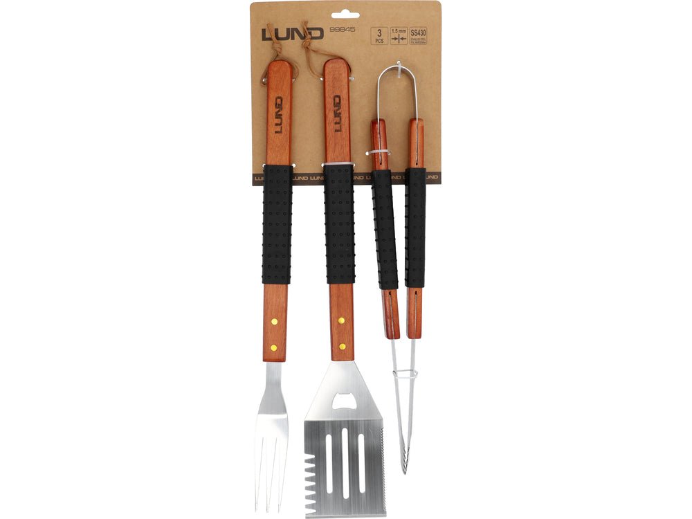 Set gratar 3 piese LUND 99845, lemn - imagine 8