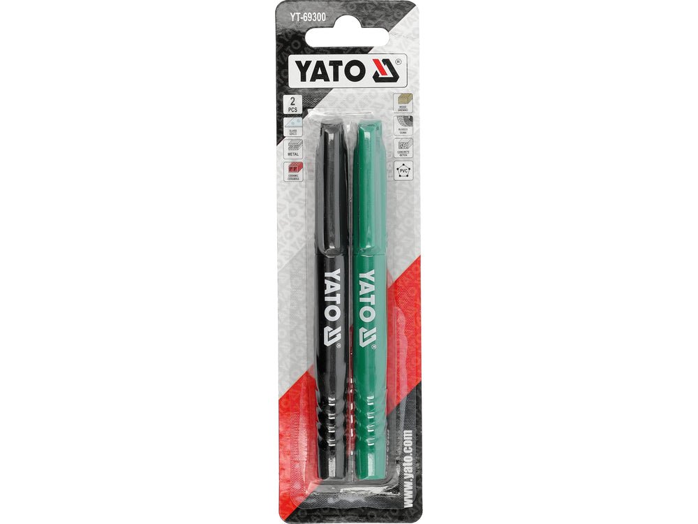 Set marker tehnic verde/negru YATO YT-69300, 2 buc. - imagine 4