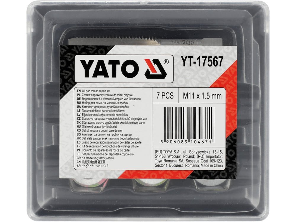SET REPARAT BUSOANE YATO YT-17567 BAIE DE ULEI M11X1.5MM, 7 PIESE YATO - scule electrice si unelte profesionale - BricoMart