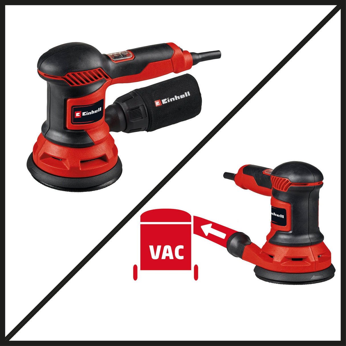 Slefuitor rotativ Einhell TC - RS 425 E, 425 W, disc de slefuit Ø 125 mm, rata maxima de vibratii 26.000 rpm, circuit rezonant 2,5 mm, incl. hartie abraziva 1x P60, P80, P120 fiecare Einhell - scule electrice si unelte profesionale - BricoMart