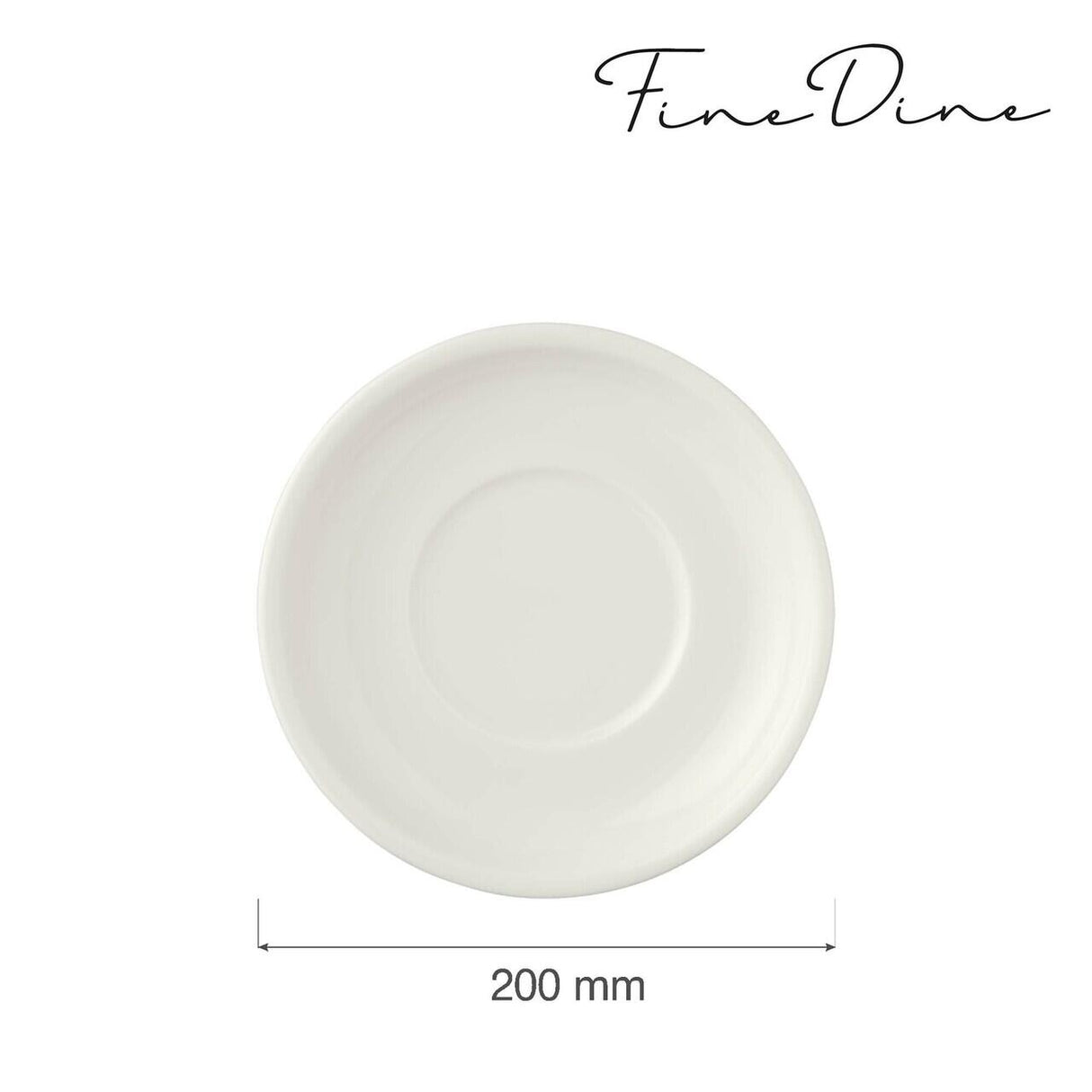 Farfurie pentru sosiera dressing, Fine Dine, Crema 200 mm