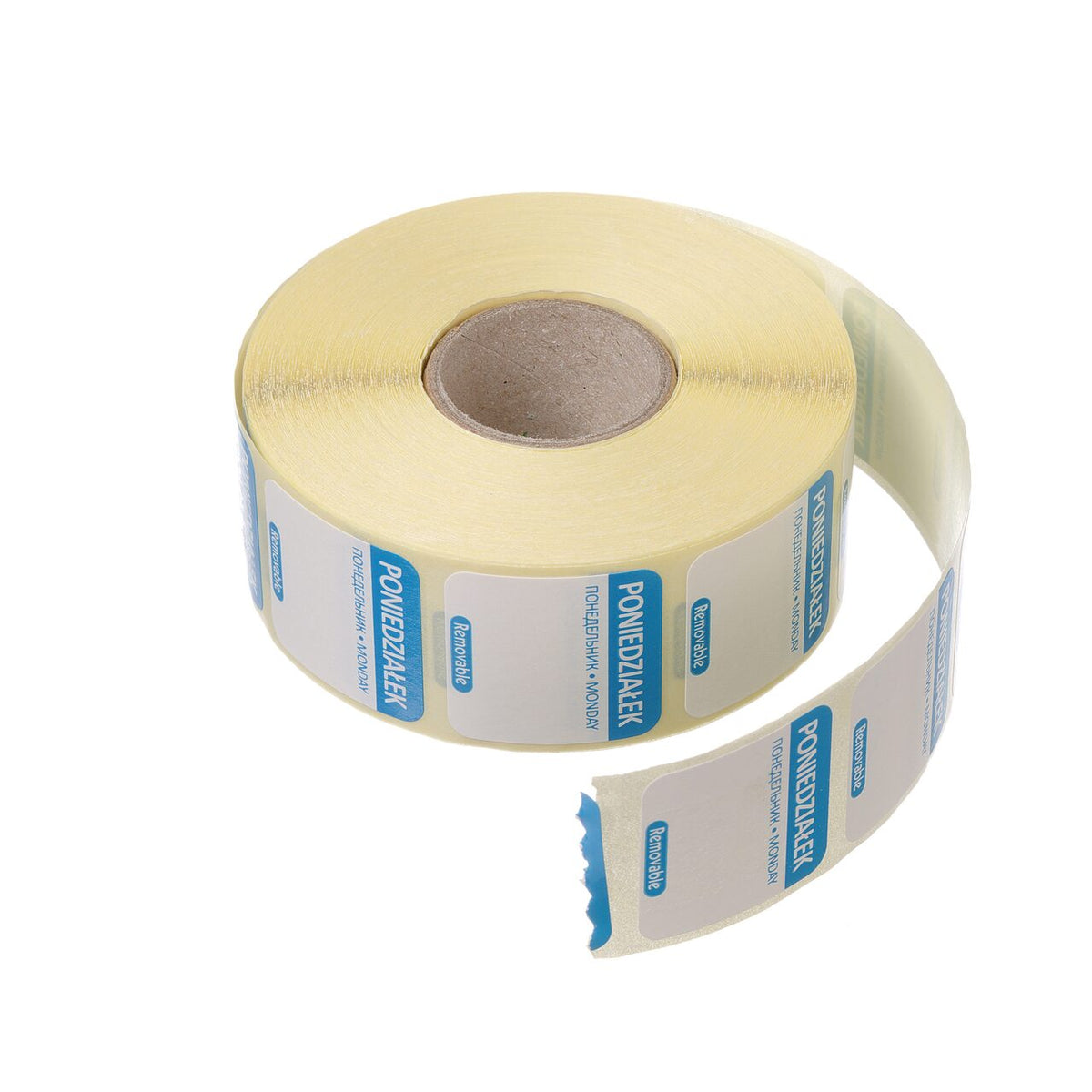 Stickere zilnice pt siguranta alimente - reutilizabile, HENDI, luni, 1000 buc. rola, 1000 buc., 25x25mm RO - BG - EN