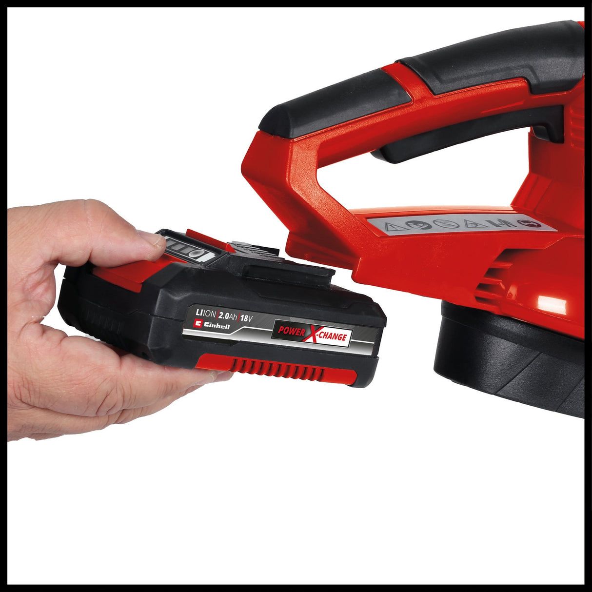Suflanta universala pe acumulator Einhell GC - CL 18/1 Li E - Solo Power X - Change, 18 V, Li - Ion, flux de aer 210 km/h, tub din 2 piese, control electronic al vitezei, fara baterie si incarcator Einhell - scule electrice si unelte profesionale - BricoMart