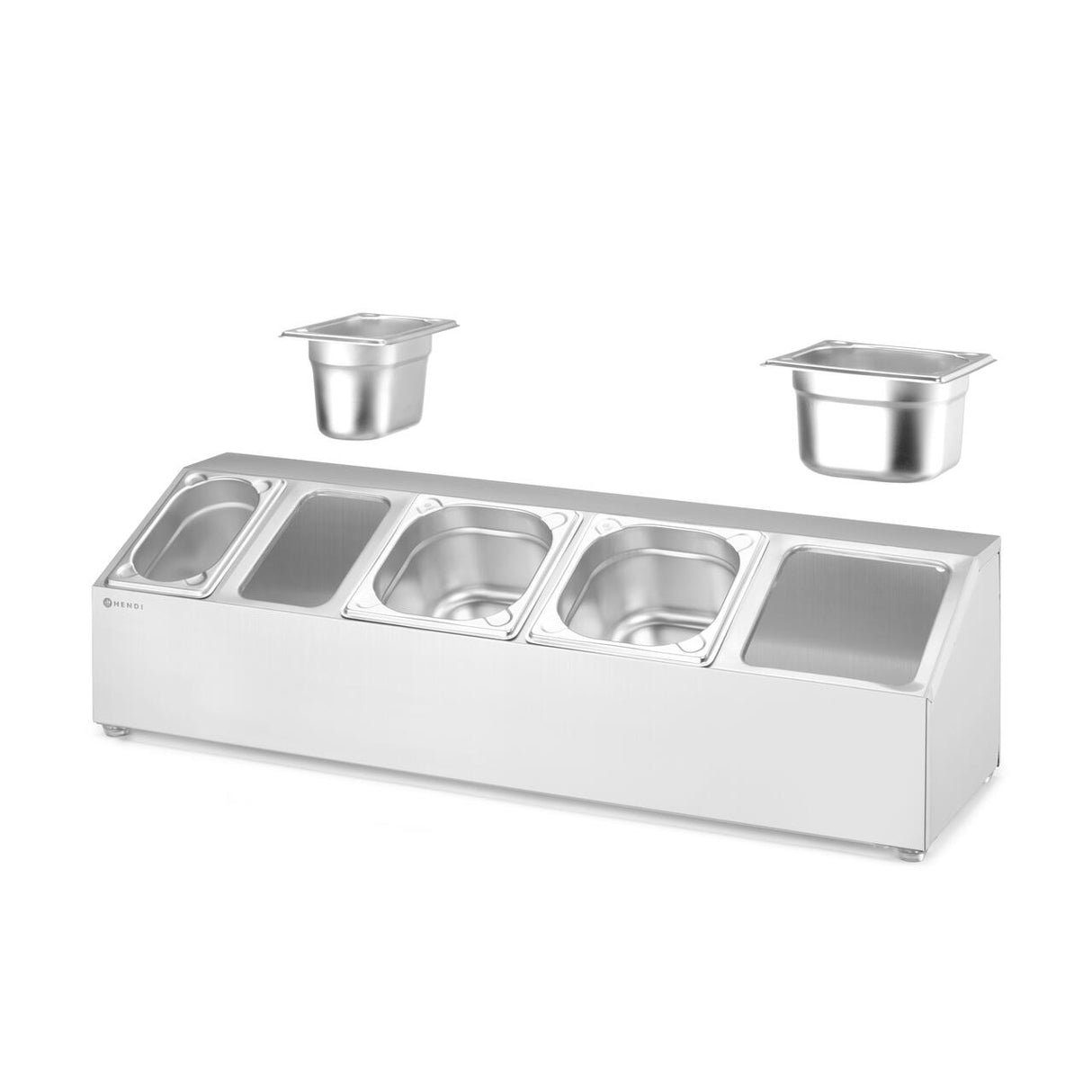 Suport pentru recipiente Gastronorm, HENDI, 5 compartimente, 745x245x(H)215mm
