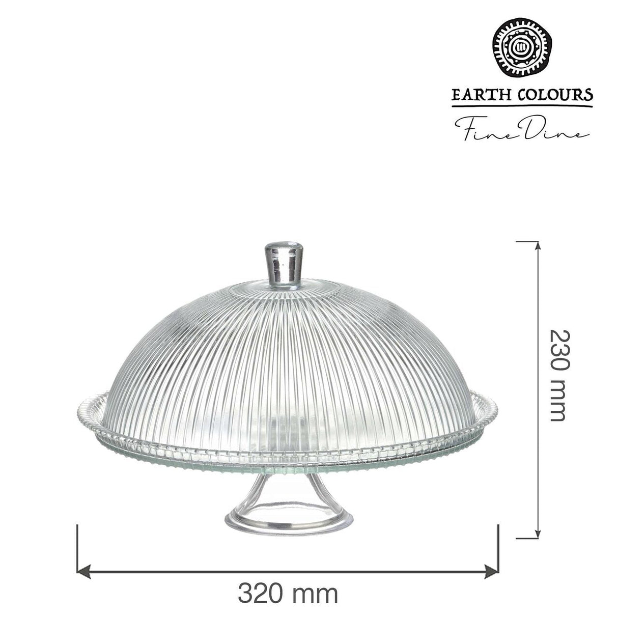 Suport pentru tort Aura cu capac, 320 x (h)230mm Fine Dine