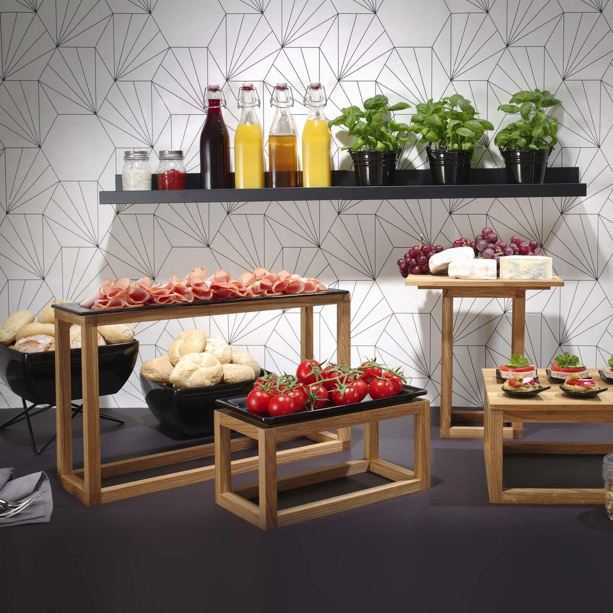 Suprapunere stand Madeira Black GN 1/2 Fine Dine