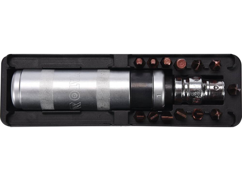 SURUBELNITA DE IMPACT YATO YT - 28015 CR - V, 15 PIESE YATO - scule electrice si unelte profesionale - BricoMart