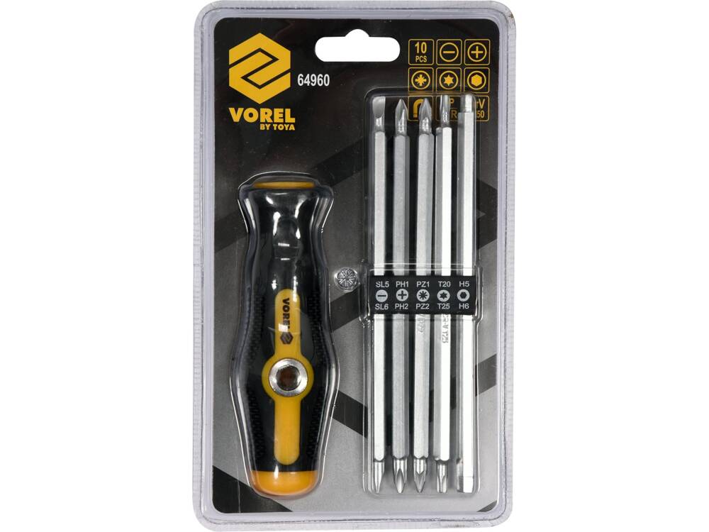 SURUBELNITA INTERSCHIMBABILA, 10 VOREL 64960 IN 1 VOREL - scule electrice si unelte profesionale - BricoMart