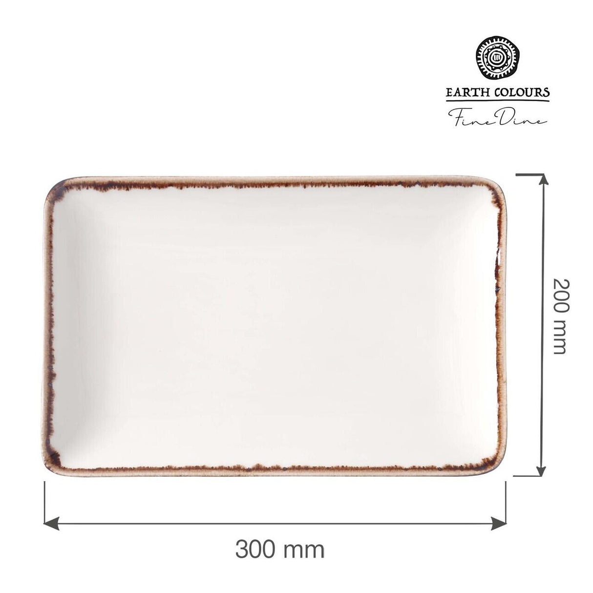 Farfurie dreptunghiulara Vanilla, 300x200 mm Fine Dine