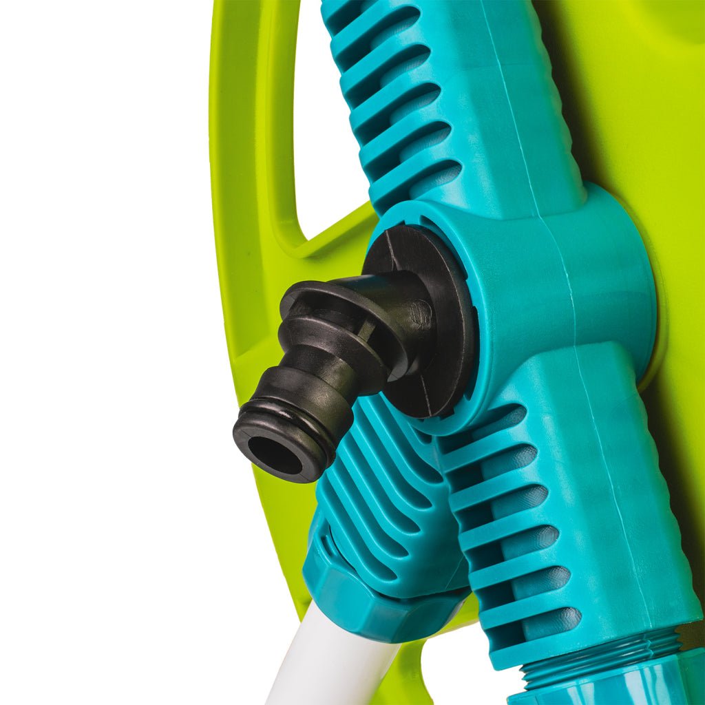 TOP GARDEN Derulator tambur pentru furtun cadru metalic si roti 45m TG Roti mari pentru deplasare usoara Top Garden - scule electrice si unelte profesionale - BricoMart
