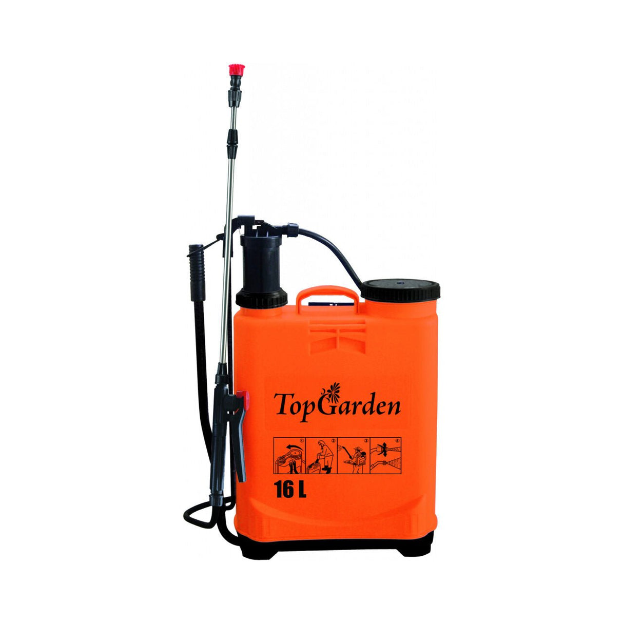 TOP GARDEN Vermorel 16l extensie inox TG Reglaj jet de apa Extensie otel inoxidabil Top Garden - scule electrice si unelte profesionale - BricoMart