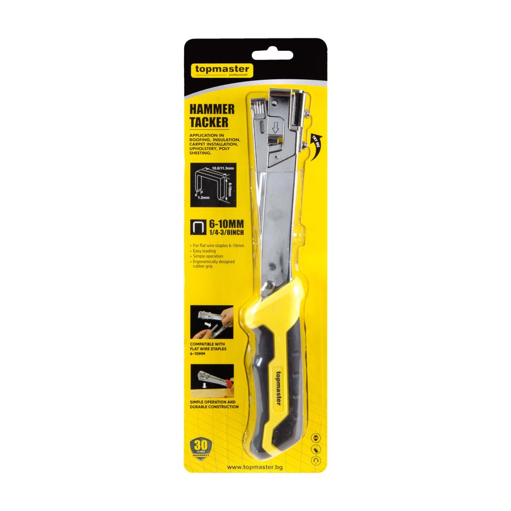 TOP MASTER PRO Capsator Manual Tip Ciocan TMP Pentru instalarea membranelor de acoperiș și alte activități în construcții Este fabricat din oțel de înaltă rezistență Top Master Pro - scule electrice si unelte profesionale - BricoMart