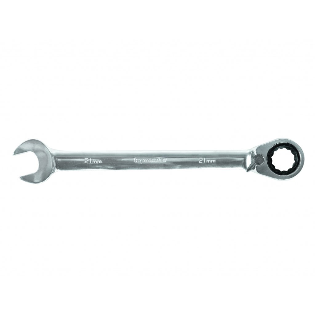 TOP MASTER PRO Cheie combinata cu clichet reversibil 15mm REVERS CR - V TMP Capatul cheii este inclinat cu 15 ° pentru lucru facil in spatii inaccesibile Material: otel crom - vanadiu de inalta cali Top Master Pro - scule electrice si unelte profesionale - BricoMart