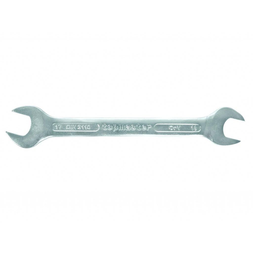 TOP MASTER PRO Cheie fixa 25х28mm CR - V TMP DIN 3110 Material: otel crom - vanadiu de inalta calitate presat la cald Finisaj crom mat permanent Standard: DIN3110 Top Master Pro - scule electrice si unelte profesionale - BricoMart