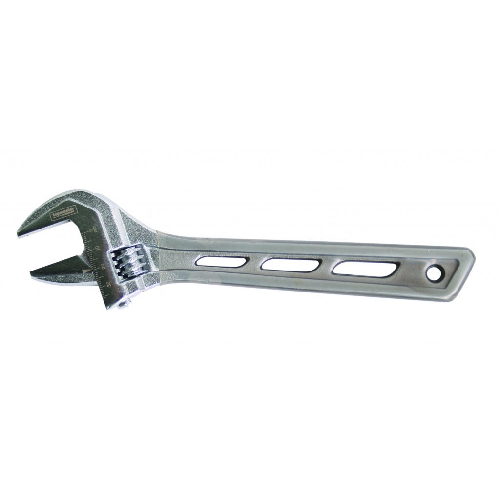 TOP MASTER PRO Cheie reglabila - maner ergonomic 200mm TMP Material: otel crom - vanadiu de inalta calitate presat la cald Falci inclinate la 23° pentru acces facil Top Master Pro - scule electrice si unelte profesionale - BricoMart