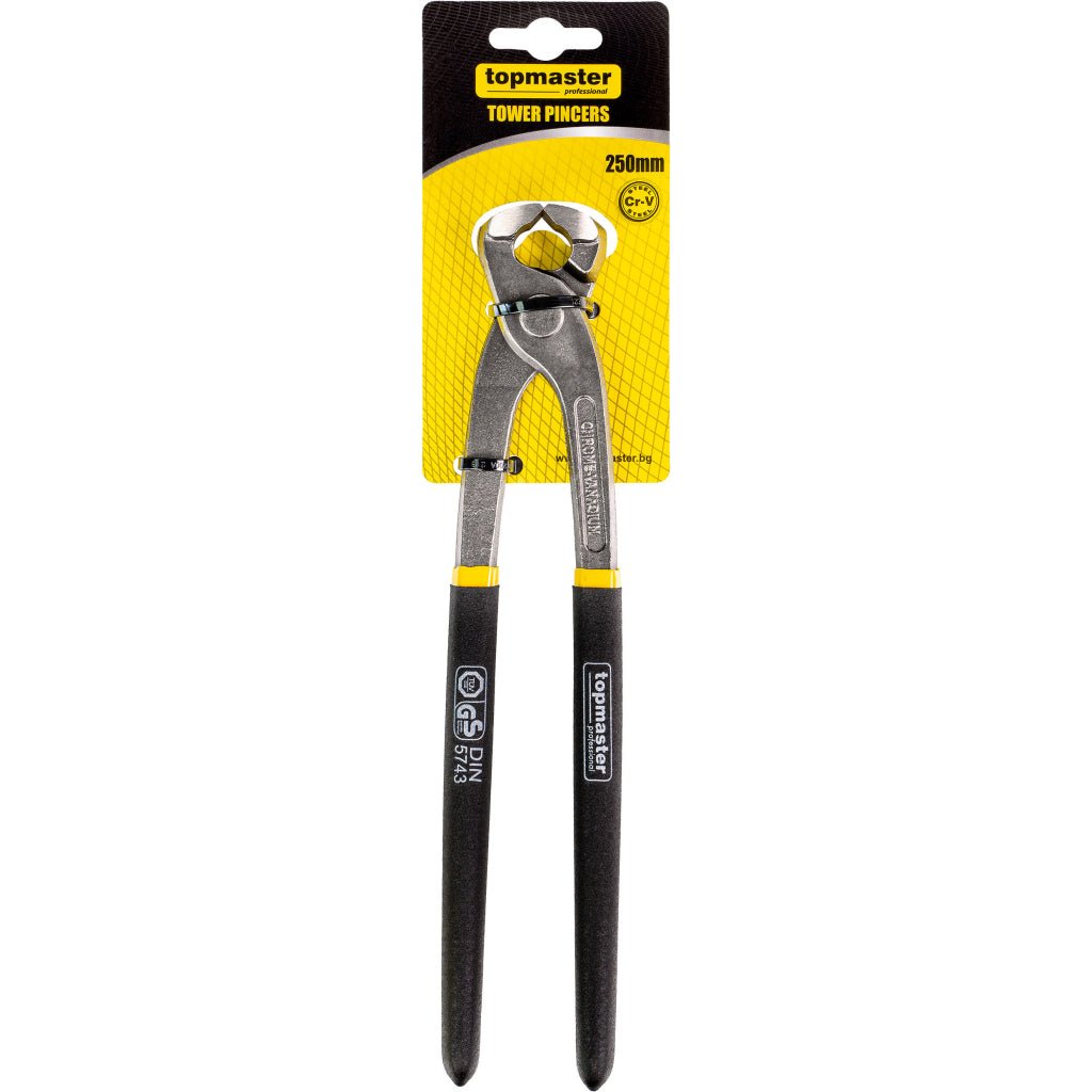 TOP MASTER PRO Cleste cuie lung 250mm CR - V TMP Muchii calite prin inductie Standard - DIN5743 Material: otel crom - vanadiu de inalta calitate Top Master Pro - scule electrice si unelte profesionale - BricoMart