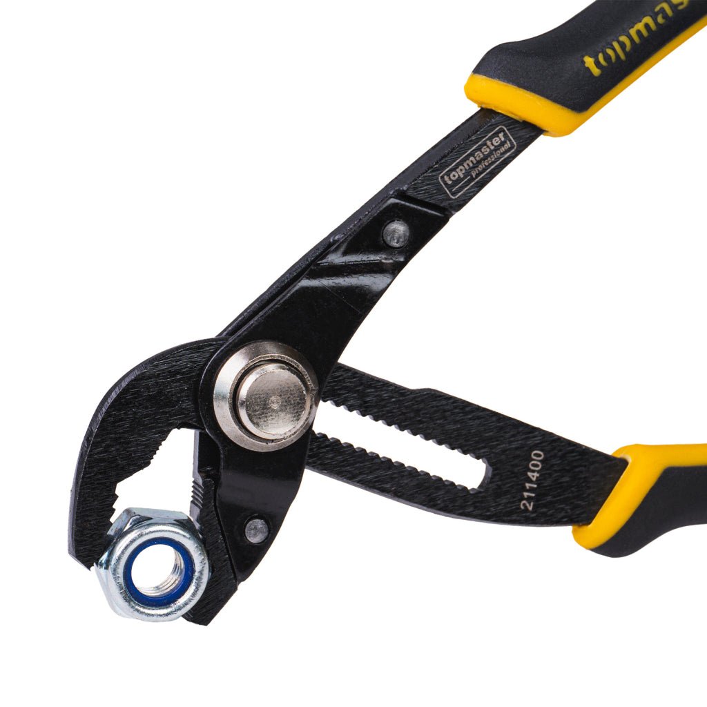 TOP MASTER PRO Cleste instalator 200mm Cr - V TMP Reglaj cu 17 pozitii Material:otel crom - vanadiu Top Master Pro - scule electrice si unelte profesionale - BricoMart