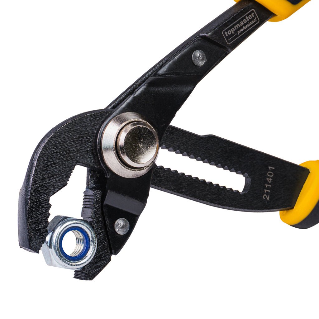 TOP MASTER PRO Cleste instalator 240mm Cr - V TMP Reglaj cu 17 pozitii Material:otel crom - vanadiu Top Master Pro - scule electrice si unelte profesionale - BricoMart