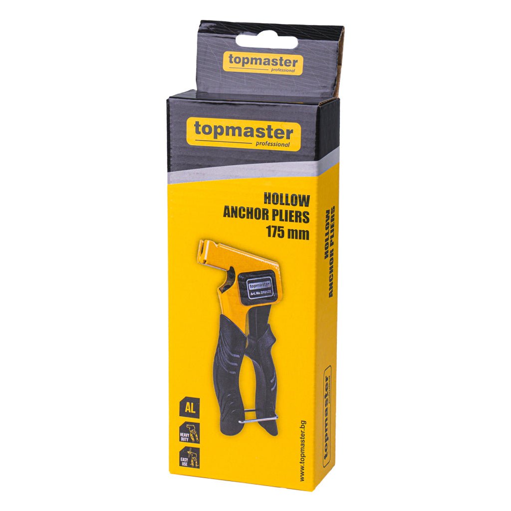 TOP MASTER PRO Cleste sertizat ancore gips carton 175mm TMP Cu ajutorul acestui instrument, poți instala rapid și ușor dibluri metalice în plăcile de gips - carton, asigurând o fixar Top Master Pro - scule electrice si unelte profesionale - BricoMart