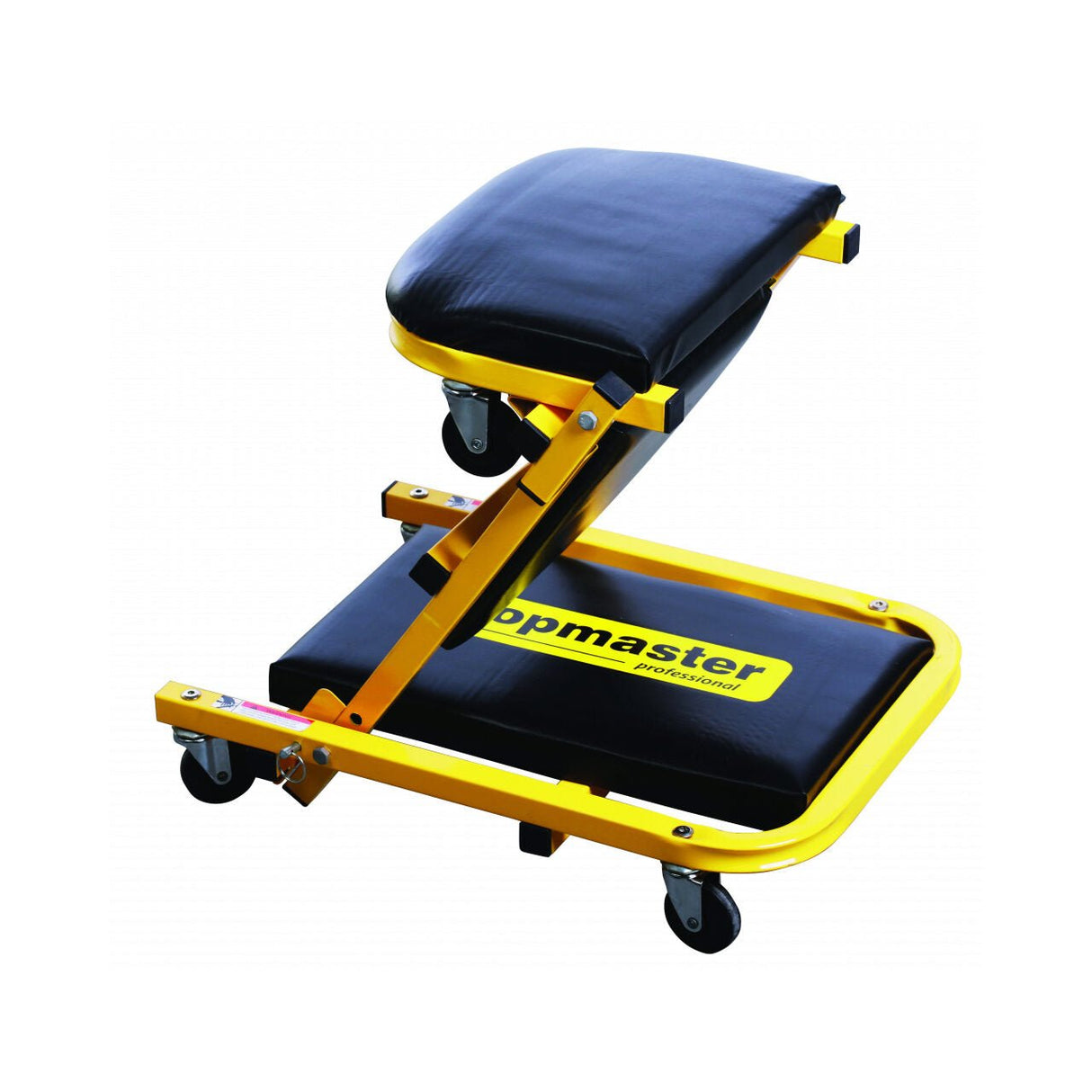 TOP MASTER PRO Pat/scaun mobil pe roti pentru lucrari de mecanica auto TMP Cadru metalic Transformare usoara din pat in scaun si invers Roti de calitate Top Master Pro - scule electrice si unelte profesionale - BricoMart