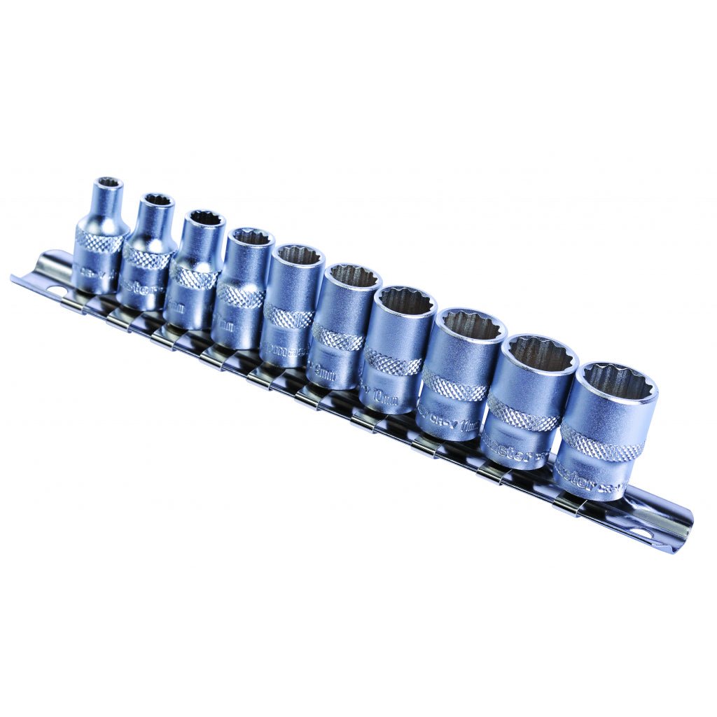 TOP MASTER PRO Set 10 tubulare 1/4" TMP Material: otel crom-vanadiu de inalta calitate Standard - DIN3128 Top Master Pro - scule electrice si unelte profesionale - BricoMart