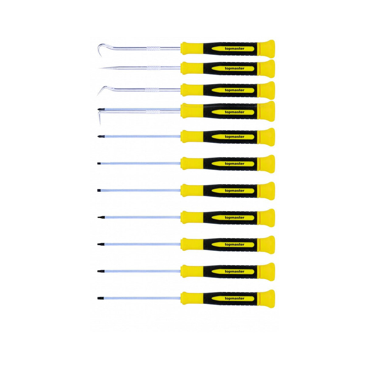 TOP MASTER PRO Set 12 buc. surubelnite de precizie TMP Material:otel crom - vanadiu Maner rotativ Top Master Pro - scule electrice si unelte profesionale - BricoMart