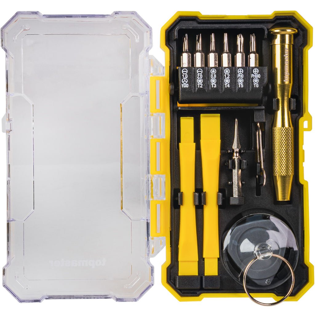 TOP MASTER PRO Set de biți de precizie, 19 buc. Fabricarea precisă a fiecărui element din set garantează acuratețe și siguranță atunci când se lucrează cu piese mici și Top Master Pro - scule electrice si unelte profesionale - BricoMart