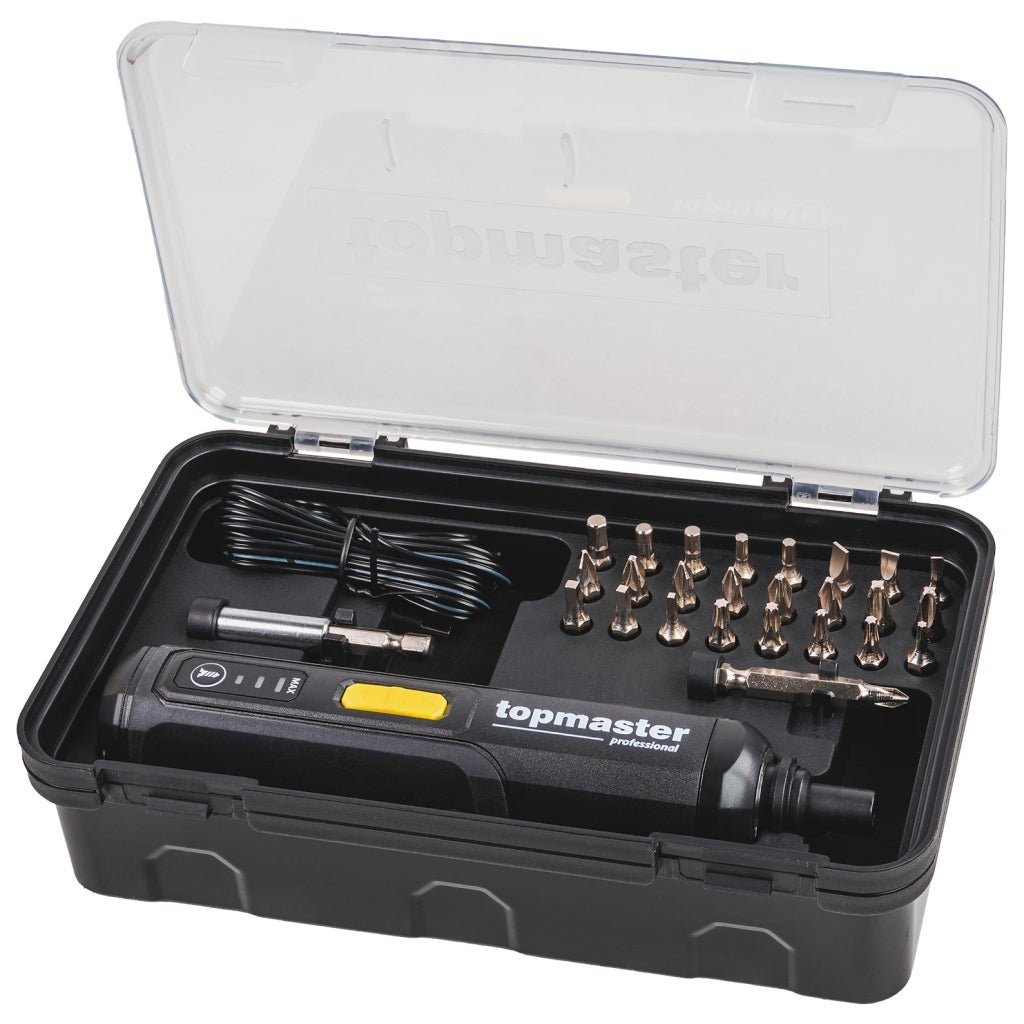 TOP MASTER PRO Surubelnita cu acumulator 4V COMPACT TMP Confortabil de utilizat chiar și pentru perioade îndelungate Durată de viață lungă a bateriei Gama largă de aplicații da Top Master Pro - scule electrice si unelte profesionale - BricoMart