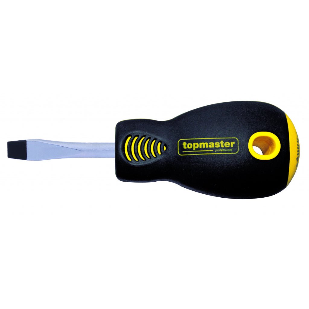 TOP MASTER PRO Surubelnita dreapta 6.5х 38mm SVCM TMP Maner ergonomic 2 straturi TPR Varf magnetizat Finisaj crom mat Top Master Pro - scule electrice si unelte profesionale - BricoMart