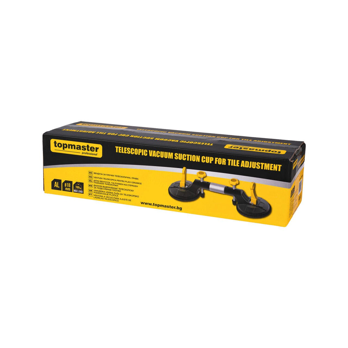 TOP MASTER PRO Ventuza telescopica pentru placi ceramice TMP Este realizat din aluminiu, asigurand durabilitate si rezistenta la uzura Cauciucul special al ventuzelor garanteaza o p Top Master Pro - scule electrice si unelte profesionale - BricoMart
