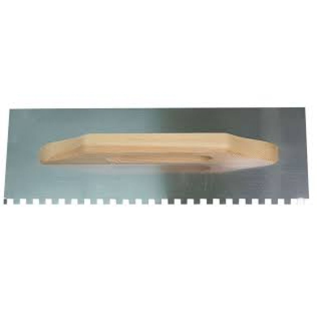 TOP STRONG Gletiera maner lemn cu dinti 380x130mm TS Otel inoxidabil lustruit Top Strong - scule electrice si unelte profesionale - BricoMart