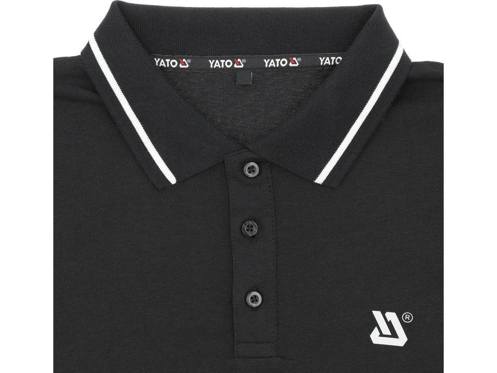 TRICOU POLO NEGRU, MARIMEA 3XL Yato YT - 78605 - 200 g, 48cm, 66cm, 52cm Yato - scule electrice si unelte profesionale - BricoMart