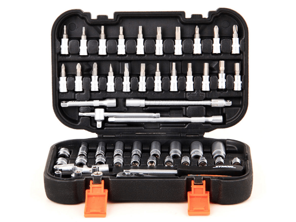 TRUSA CHEI TUBULARE STHOR 58643 + BITI STHOR, 1/4 - 56 PIESE STHOR - scule electrice si unelte profesionale - BricoMart