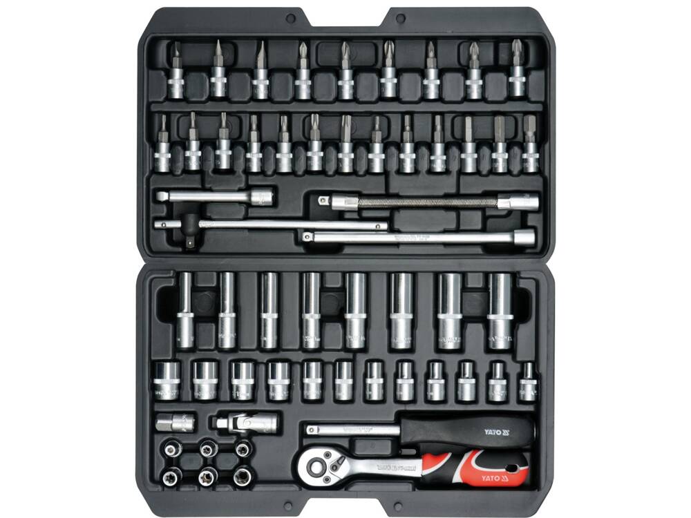 TRUSA CHEI TUBULARE+ YATO YT-14501 BITI 1/4, 56 BUC YATO - scule electrice si unelte profesionale - BricoMart