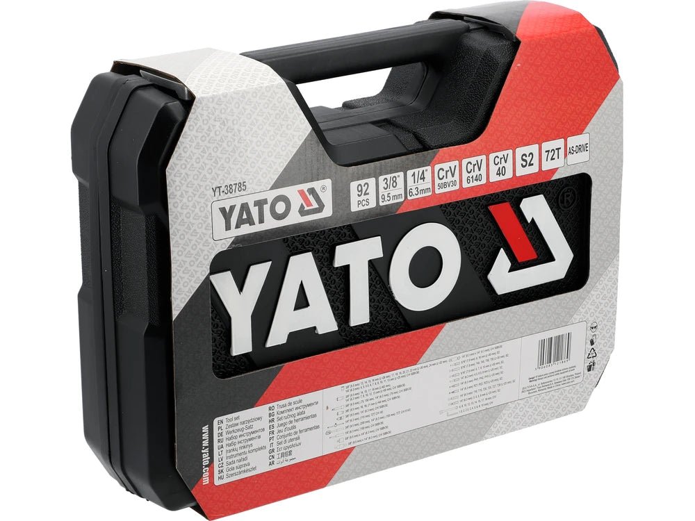 TRUSA TUBULARE 1/4", 3/8" 92 PIESE Yato YT - 38785 Yato - scule electrice si unelte profesionale - BricoMart