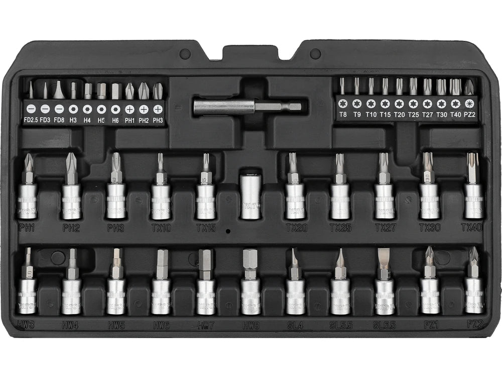 TRUSA TUBULARE 1/4" 68 PIESE Yato YT - 14502 Yato - scule electrice si unelte profesionale - BricoMart