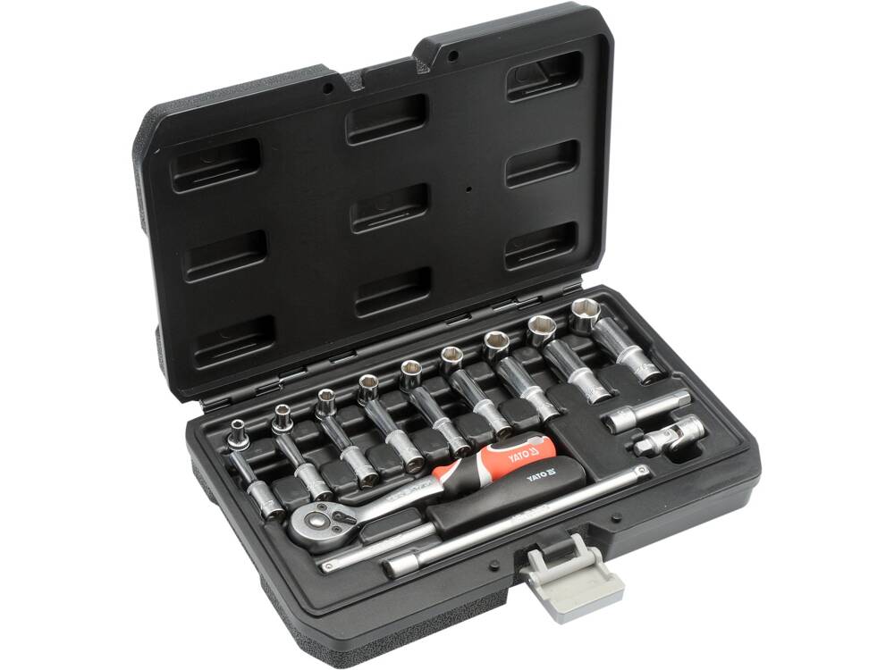 TRUSA TUBULARE+ANTRENOR, 23 YATO YT - 14451 BUC, 1/4 YATO - scule electrice si unelte profesionale - BricoMart