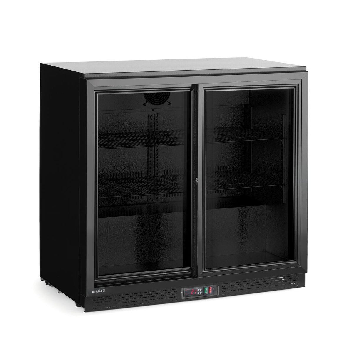 Vitrina de bar, Arktic, 197L, negru, 220-240V/160W, 900x520x(H)865mm