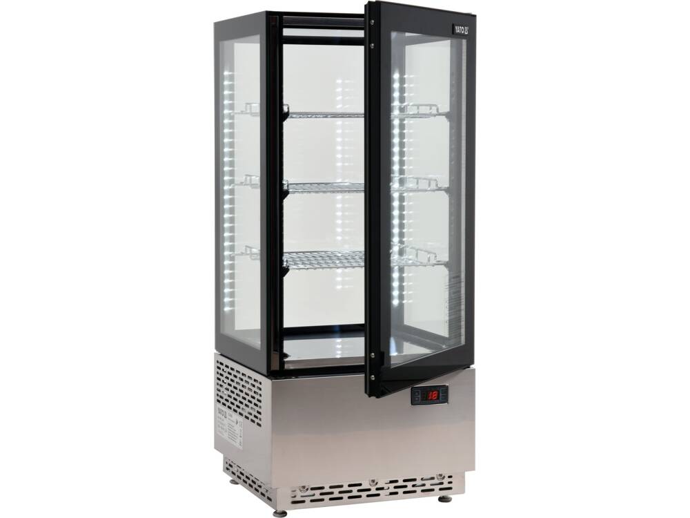 VITRINA FIRGORIFICA PRAJITURI, YATO YG-05060 78L, 43X39X98CM - NEGRU YATO - scule electrice si unelte profesionale - BricoMart