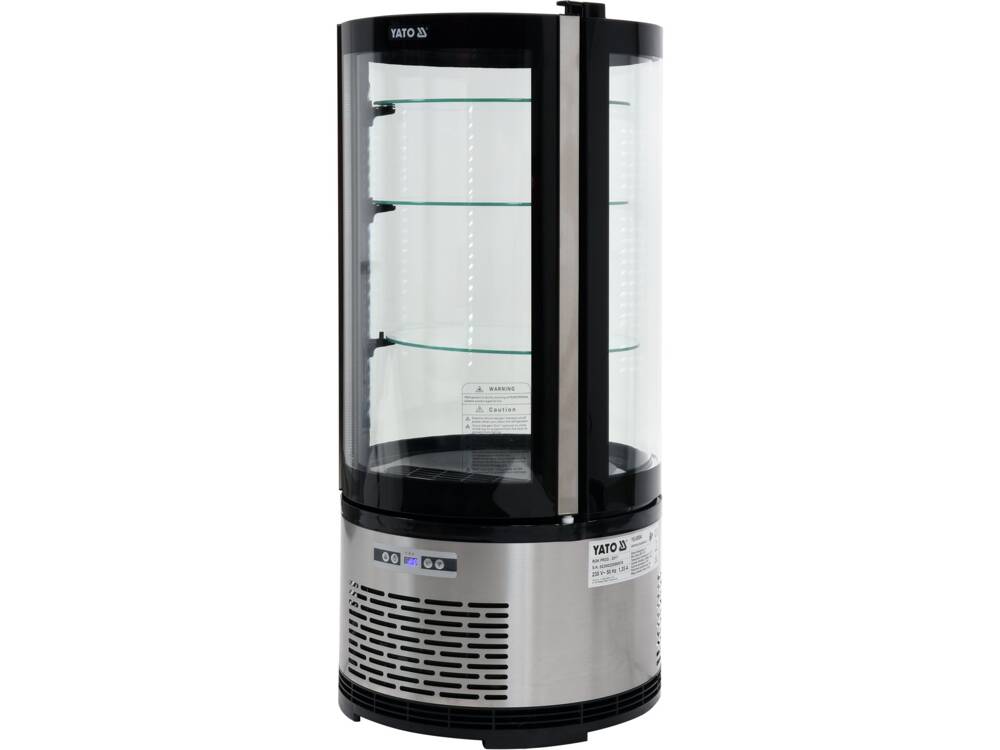 VITRINA FIRGORIFICA PRAJITURI, YATO YG-05094 100L, 48X48X103CM YATO - scule electrice si unelte profesionale - BricoMart