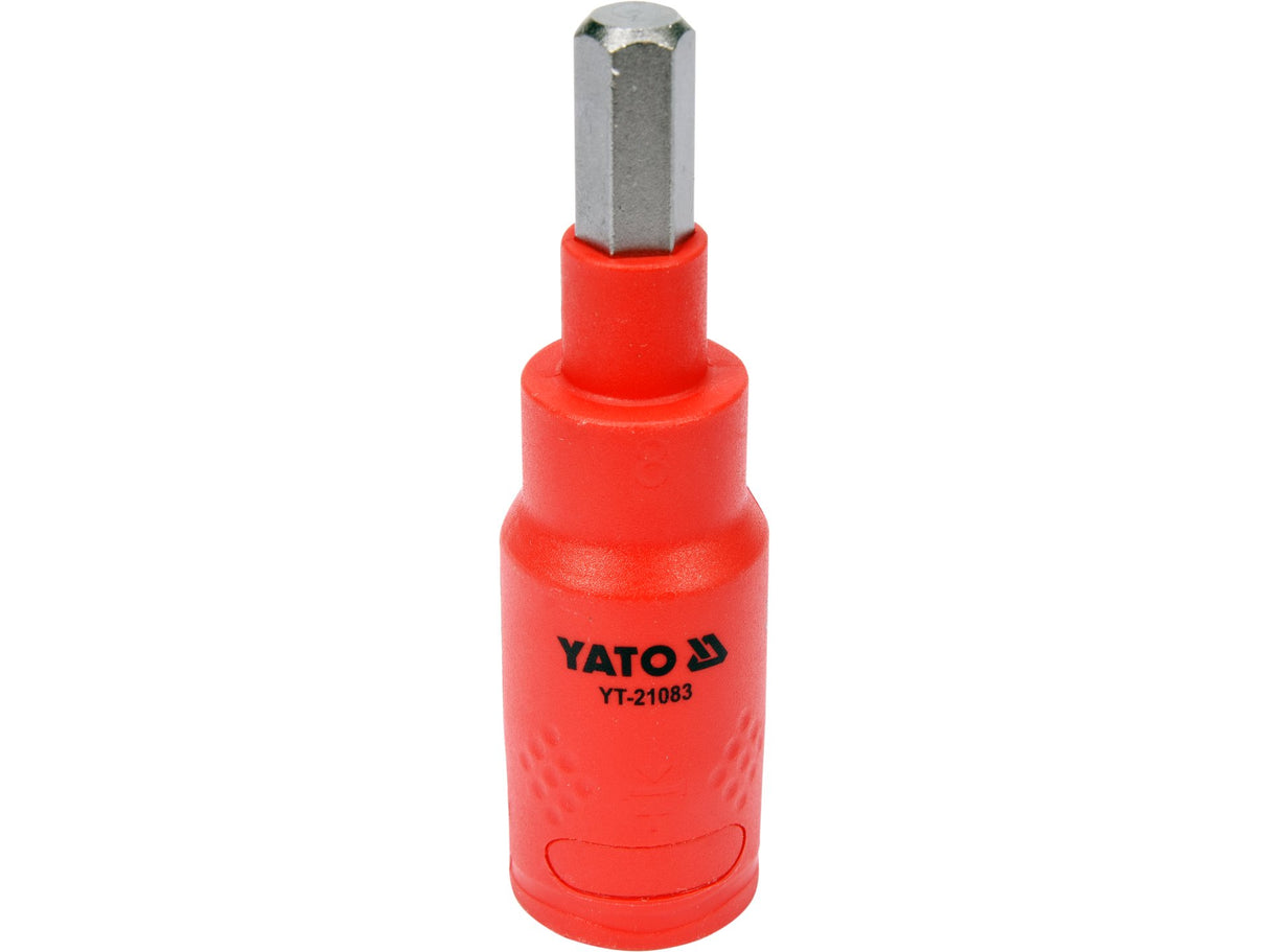 HATSZÖGŰ FEJ 8, YATO YT-21083 VDE, 3/8"-OS ADAPTERREL, 75MM